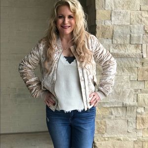 Velvet Bomber Jacket